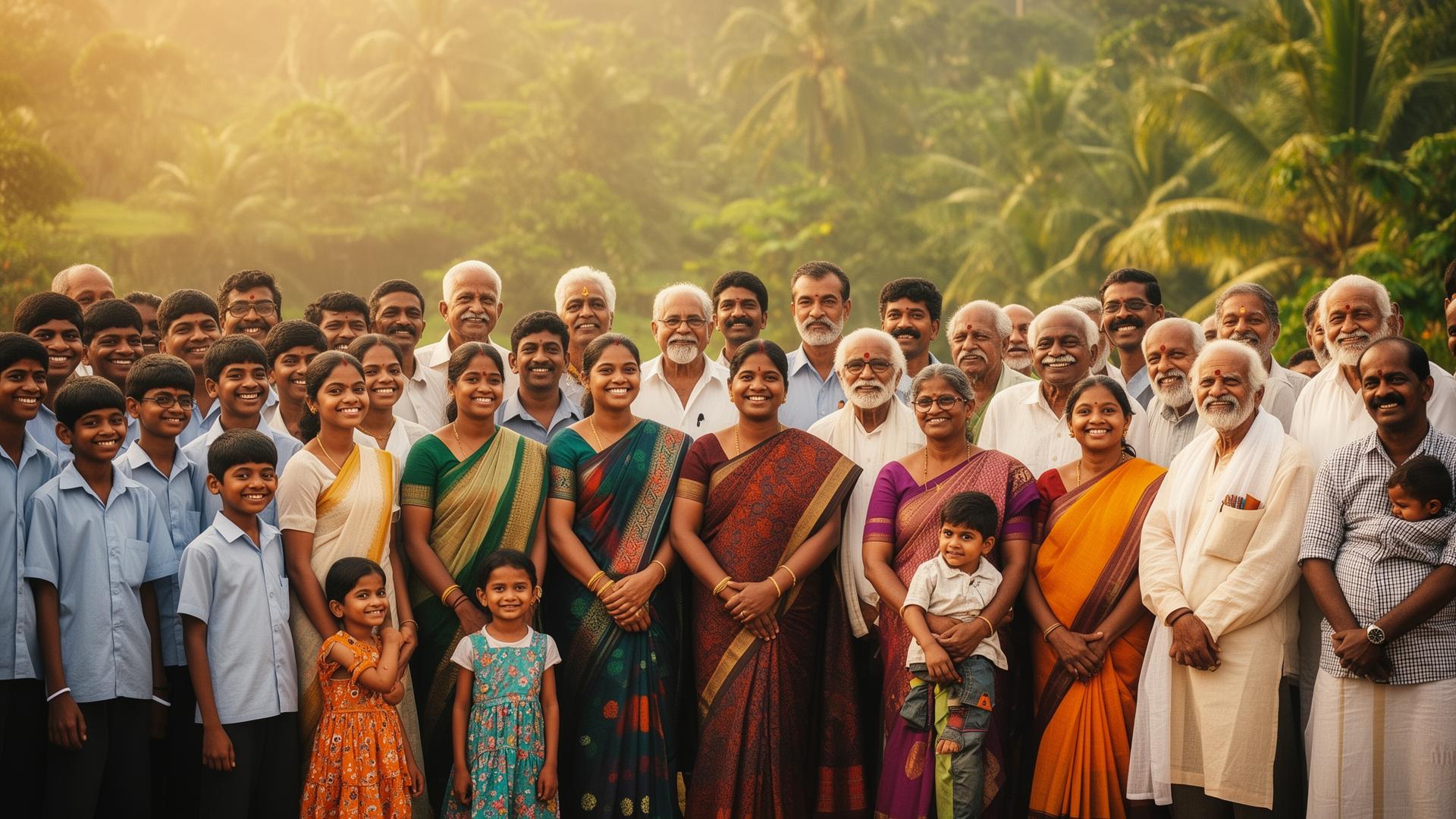 Diverse Kerala community standing united